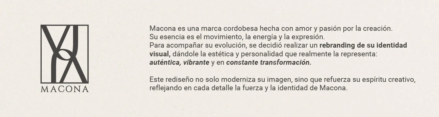 Cámara — rebranding sistema gráfico Macona Córdoba — diseño Ana Clara Toscani Boccardo
