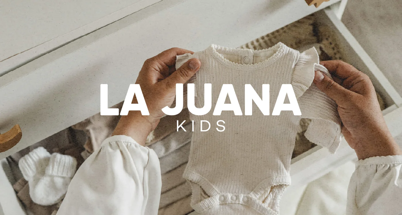 La Juana Kids — sistema gráfico lúdico marca infantil — diseño Ana Clara Toscani Boccardo