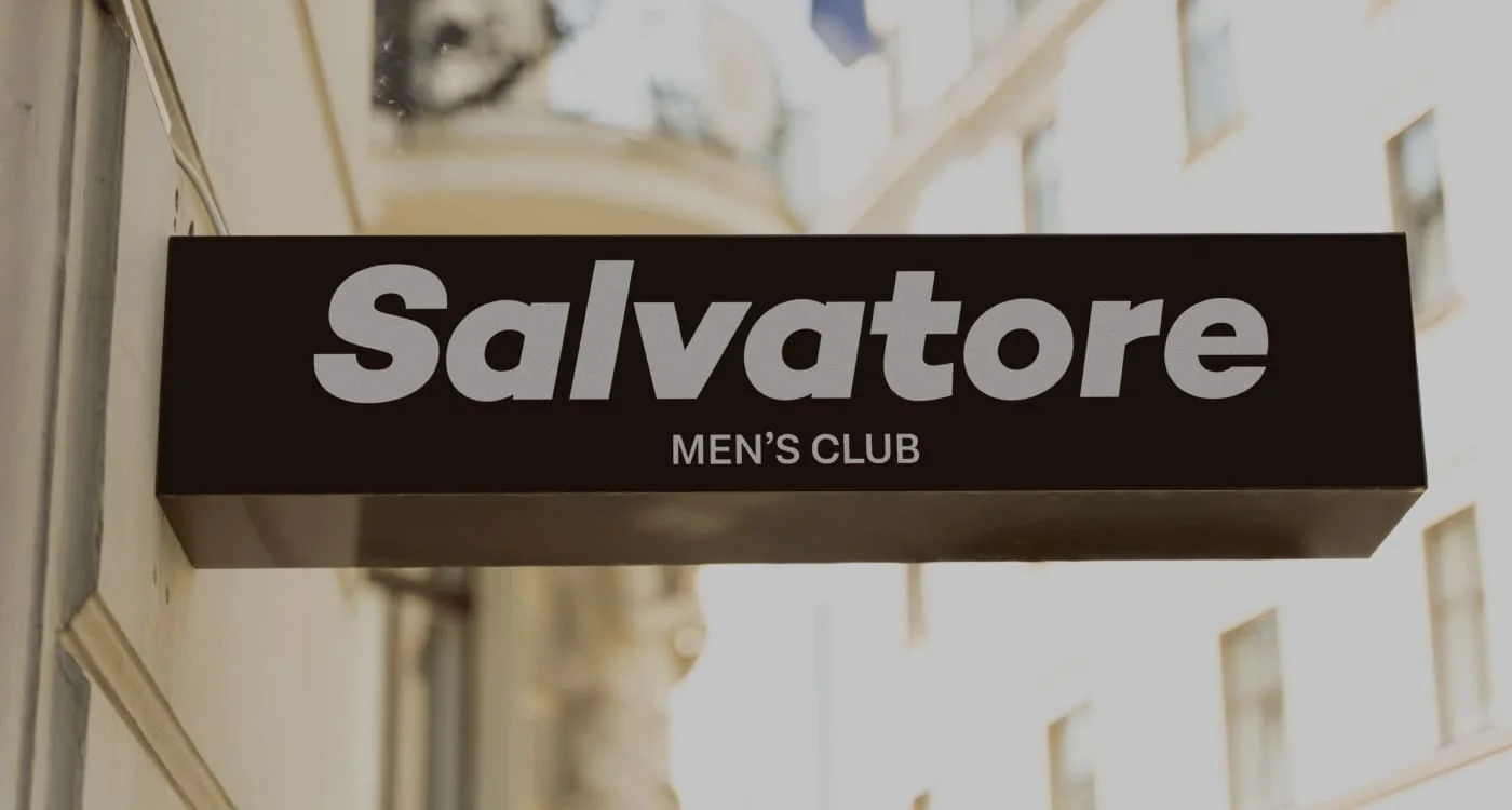 Loma — sistema de identidad Salvatore Men's Club — diseño Ana Clara Toscani Boccardo