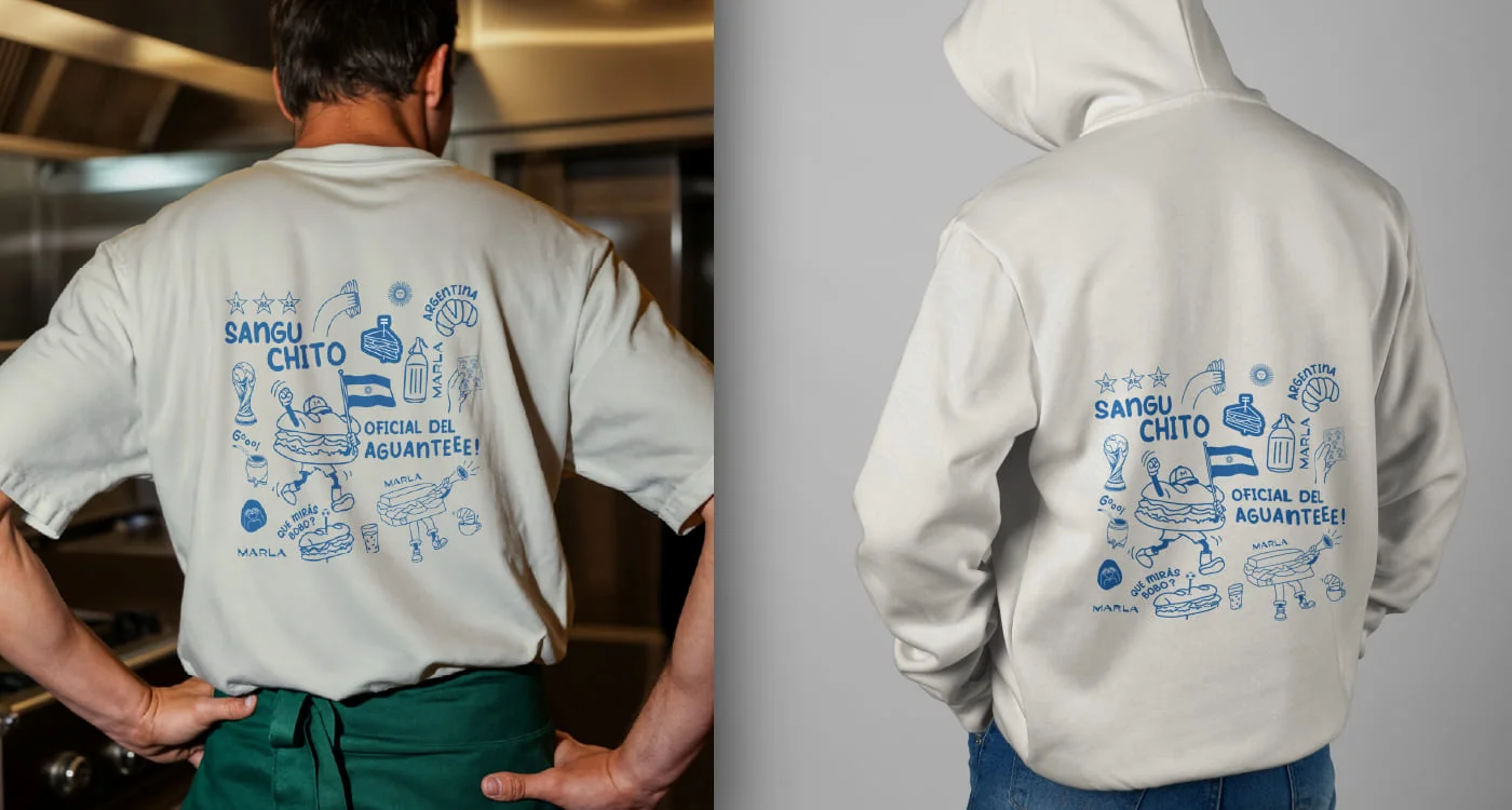 Sanguche — merchandising pictograma deportivo Marla — diseño Ana Clara Toscani Boccardo